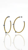 18K GOLD STAINLESS STEEL HOOP EARRINGS BY ALOR AL9990195