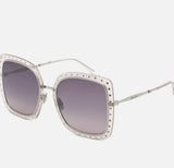 56MM SQUARE CRYSTAL MEGS SUNGLASSES BY JIMMY CHOO JC87870128