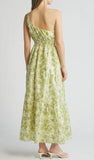 One Shoulder Delicate Garden Maxi  Dress by Hutch  HC9880148