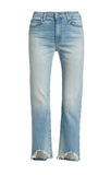 JONATHON SIMKHAI STANDARD HIGH-RISE DISTRESSED STRAIGHT LEG JEANS SMK878065