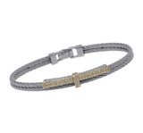 ALOR 18K GOLD + STEEL + .51 CT DIAMOND BRACELET ALRO495