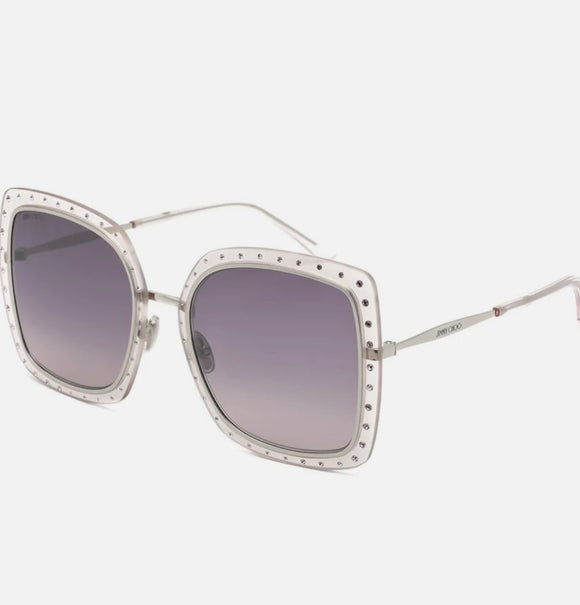 56MM SQUARE CRYSTAL MEGS SUNGLASSES BY JIMMY CHOO JC87870128
