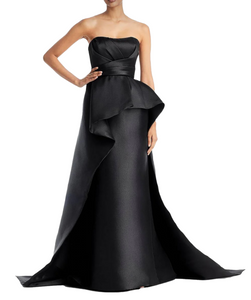 WOMENS ELEGANT STRAPLESS GOWN WITH PEPLUM BY  AMSALE  MSAL0179-8