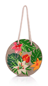 Handmade Embroidered Round Bag AB787030