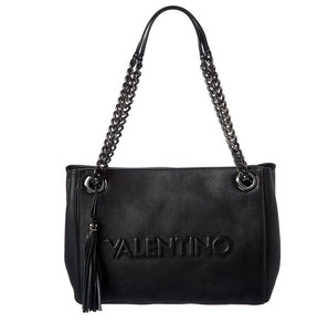 VALENTINO BLACK EMBOSSED LEATHER TOTE VALRDT0300