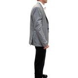 Slim Fit Rich Grey Linen & Viscose Blazer LLXG024